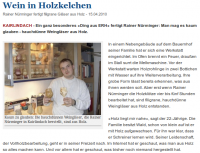 Wein in Holzkelchen